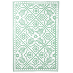 Esschert-Design-Tappeto-da-Esterno-182x122-cm-a-Tessere-Verde-e-Bianco