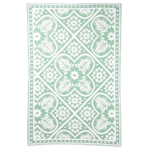 Esschert-Design-Tappeto-da-Esterno-182x122-cm-a-Tessere-Verde-e-Bianco