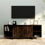 vidaXL Mobile Porta TV Rovere Fumo 130x35x50 cm in Truciolato