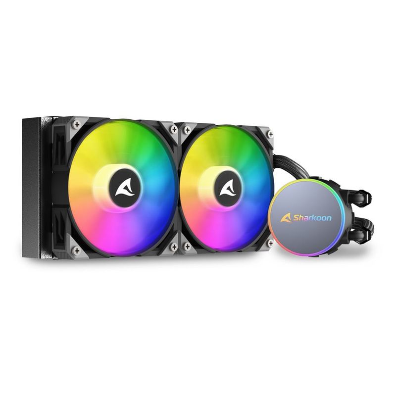 Sharkoon-S70-rgb-Case-per-computer-Processore-Raffreddatore-di-liquidi-tutto-in-uno-12-cm-Nero-1-pz