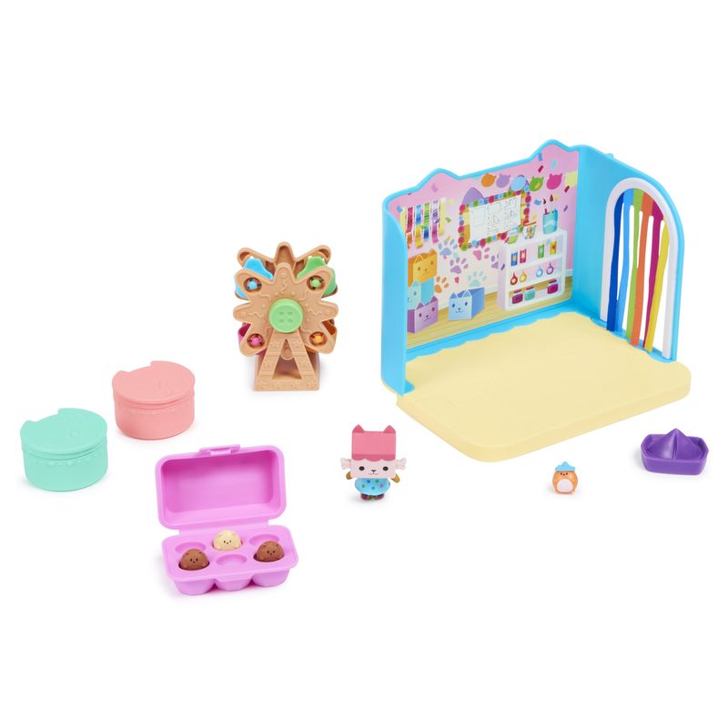 Gabby-s-Dollhouse--Stanza-Baby-Box-Craft-a-riffic-con-il-personaggio-gatto-Baby-Scatola-accessori