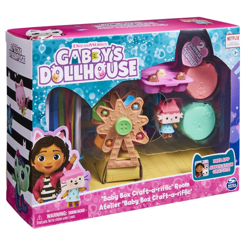 Gabby-s-Dollhouse--Stanza-Baby-Box-Craft-a-riffic-con-il-personaggio-gatto-Baby-Scatola-accessori