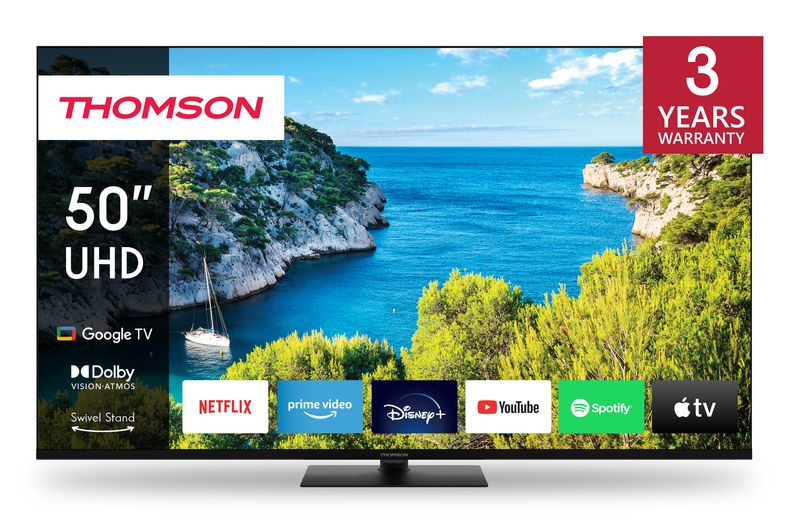 Thomson-43-4K-UHD-Google-TV-filigranes-Rahmendesign-1092-cm--43--4K-Ultra-HD-Smart-TV-Wi-Fi-Nero