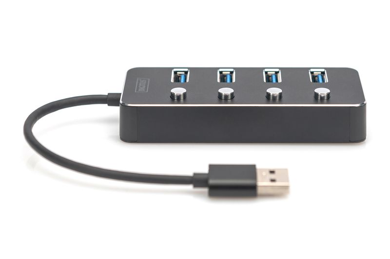 Digitus-Hub-USB-3.0-4-porte-attivabile-alloggiamento-in-alluminio