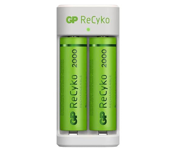 Pack-Caricatore-USB-GP-Reyko---2-Batterie-AA-Ricaricabili-da-2100Mah