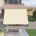 Tenda da sole a caduta con bracci per balcone terrazzo finestra 250cm Beige Golisa