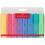 Faber Castell Faber-Castell 154609 evidenziatore 8 pezzo(i) Blu, Azzurro, Verde chiaro, Rosa, Rosso, Turchese, Viola