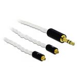 Delock Cavo audio Spina jack da 3,5 mm a 3 pin a 2 spine MMCX da 1,20 m