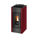 Cadel Cristal 9 stufa Libera installazione Pellet Rosso