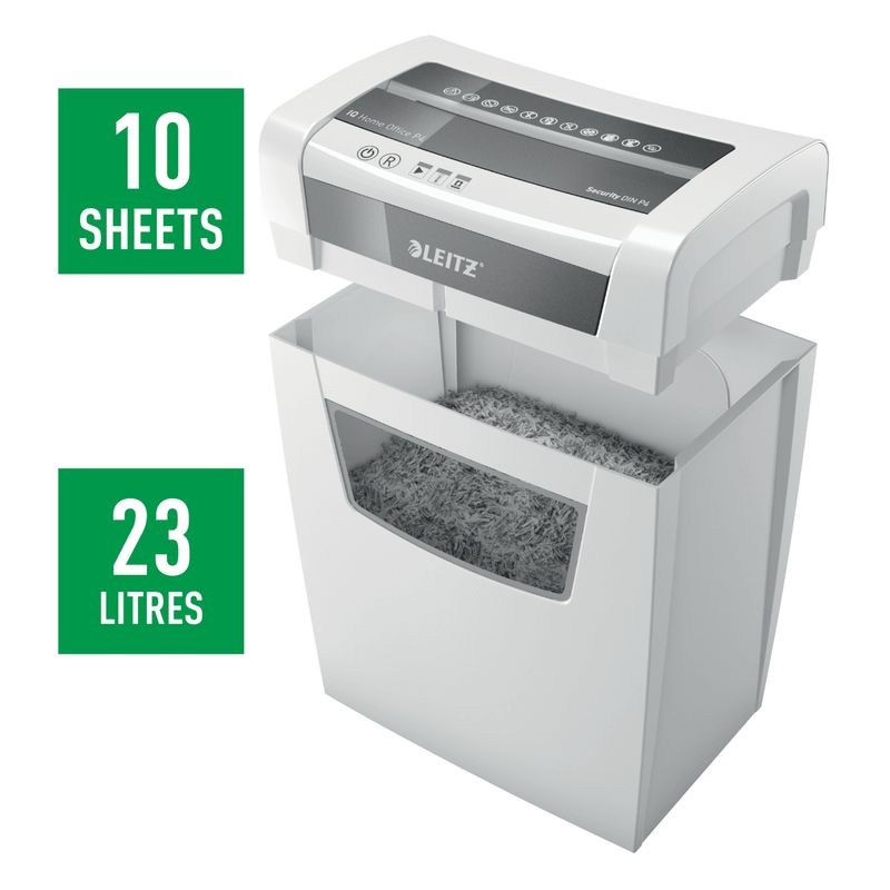 Leitz-IQ-Home-Office-P-4-distruggi-documenti-Taglio-a-particelle-22-cm-Bianco