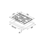 Franke-FHTL-755-4G-TC-XS-C-Acciaio-inossidabile-Da-incasso-Gas-5-Fornello-i-