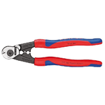 Knipex Tagliafune metallica 95 62 190 blu con due profili di crimpatura per manicotti terminali