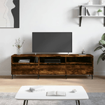 Mobile Porta TV Rovere Fumo 150x30x44,5 cm in Legno ingegnerizzato