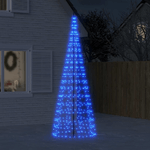 vidaXL Illuminazione Albero di Natale su Pennone 550LED Blu 300cm