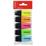 STABILO BOSS Mini evidenziatore 5 pz Punta smussata Blu, Verde, Arancione, Rosa, Giallo