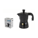 Trade Shop Traesio-caffettiera Moka Macchinetta Caffè Espresso Nera Opaca Misura 2 Tazze -