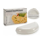 Trade Shop Traesio-contenitore Plastica Cuoci Frittata Per Microonde 12,5x21,5x5cm Cuocere Recipiente -