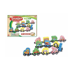 Trade Shop Traesio-trenino Magnetico In Legno Con Vagoni A Calamite Giocattolo Gioco Bambini +24 M -