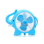 Trade Shop Traesio-ventilatore Da Tavolo 3 Ventole A Forma Di Elefante Silenzioso Colorato 8" -