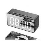 Trade Shop Traesio-sveglia Orologio Bt506 Specchio Radiosveglia Digitale Lcd Led Bluetooth Aux Usb -