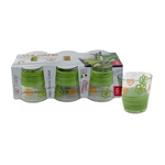 Trade Shop Traesio-set Servizio 6 Pezzi Bicchieri Vetro Decorati Vulcano Verde -