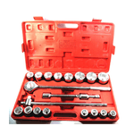 Trade Shop Traesio-set Chiavi A Bussola 3/4 21 Pz. 19-50mm Per Camion E Trattori Chrome Vanadium -