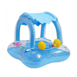 Trade Shop Traesio-salvagente Con Cappottina 90x70cm Canotto Gonfiabile Canoa Bambini Azzurro -