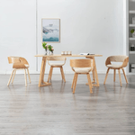 vidaXL Sedie da Pranzo 4 pz in Legno Curvato e Similpelle Crema