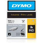 DYMO RhinoPRO Heat shrink tubes nastro per etichettatrice D1 (Dymo 18051/S0718260 Heat Shrink Tubes black / white 6mm x