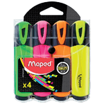 Maped Fluo'Peps evidenziatore 4 pz Punta smussata Colori assortiti