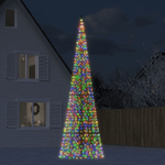 vidaXL Illuminazione Albero Natale su Pennone 1534LED Colorato 500cm