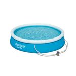 Bestway Fast Set Piscina Autoportante Rotonda mis. 366xh76 cm - colore azzurro - con pompa a filtro