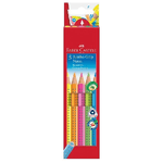 Faber Castell Faber-Castell Jumbo GRIP Blu, Verde, Arancione, Rosa, Giallo 5 pz