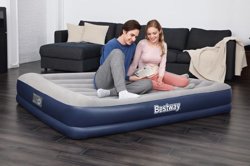 Bestway-67725-materasso-ad-aria-Doppio-materasso-Blu-Grigio-Unisex