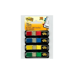 Post-It Flags, Primary Colors, 1-2 in Wide, 35-Dispenser, 4 Dispensers-Pack bandiera autoadesiva 35 fogli