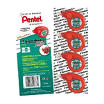 Pentel 0100819 nastro di correzione Rosso 10 m