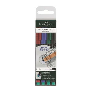 Faber Castell Faber-Castell MULTIMARK marcatore permanente Nero, Blu, Verde, Rosso 4 pezzo(i)