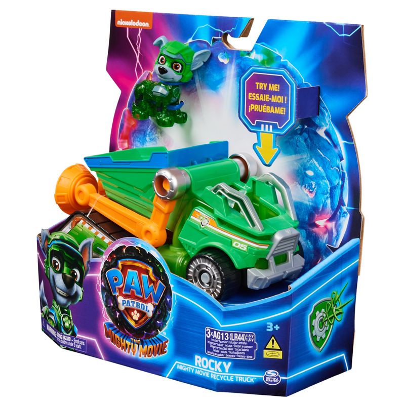 PAW-Patrol--Camion-dei-Rifiuti-di-Rocky-Tematizzato---Il-Super-Film-con-Luci-e-Suoni-Giochi-per-Bambini-e-Bambine