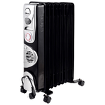 Ardes AR4R09BTTE stufetta elettrica Interno Nero, Argento 2400 W Riscaldatore ambiente elettrico a olio