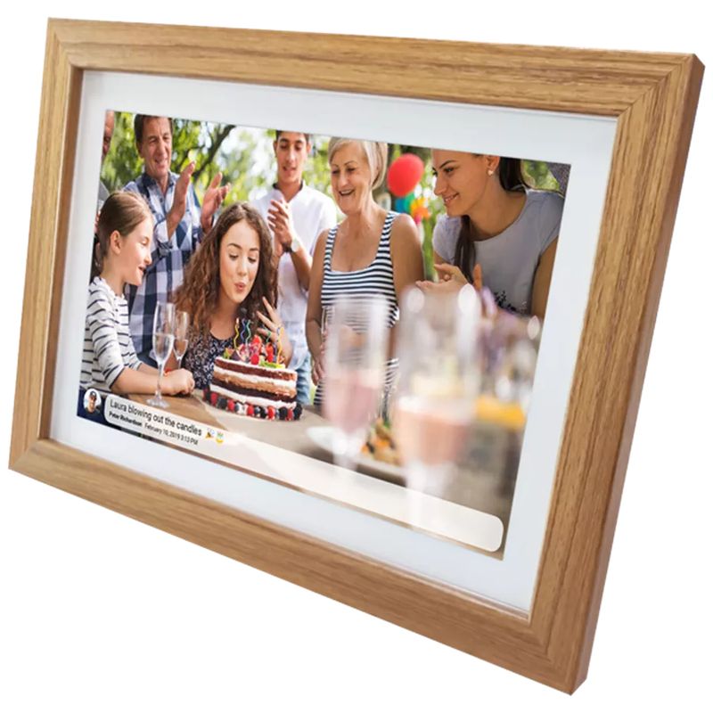 Denver-PFF-1042LW-cornice-per-foto-digitali-Legno-256-cm--10.1--Touch-screen-Wi-Fi