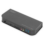 Digitus Switch KVM, 2 porte, 4K60Hz, 2 x DP in, 1 x DP/HDMI out