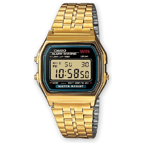 Casio-A159WGEA-1EF-orologio-Orologio-da-polso-Oro-Argento