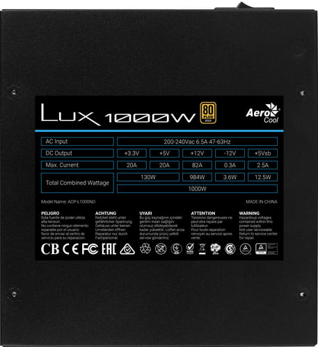 AEROCOOL-LUX1000-PC-POWER-SUPPLY-1000W-80-PLUS-GOLD-90--EFFICIENCY-BLACK