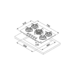 Franke-Crystal-FHCR-755-4G-TC-HE-BK-C-Nero-Da-incasso-Gas-5-Fornello-i-