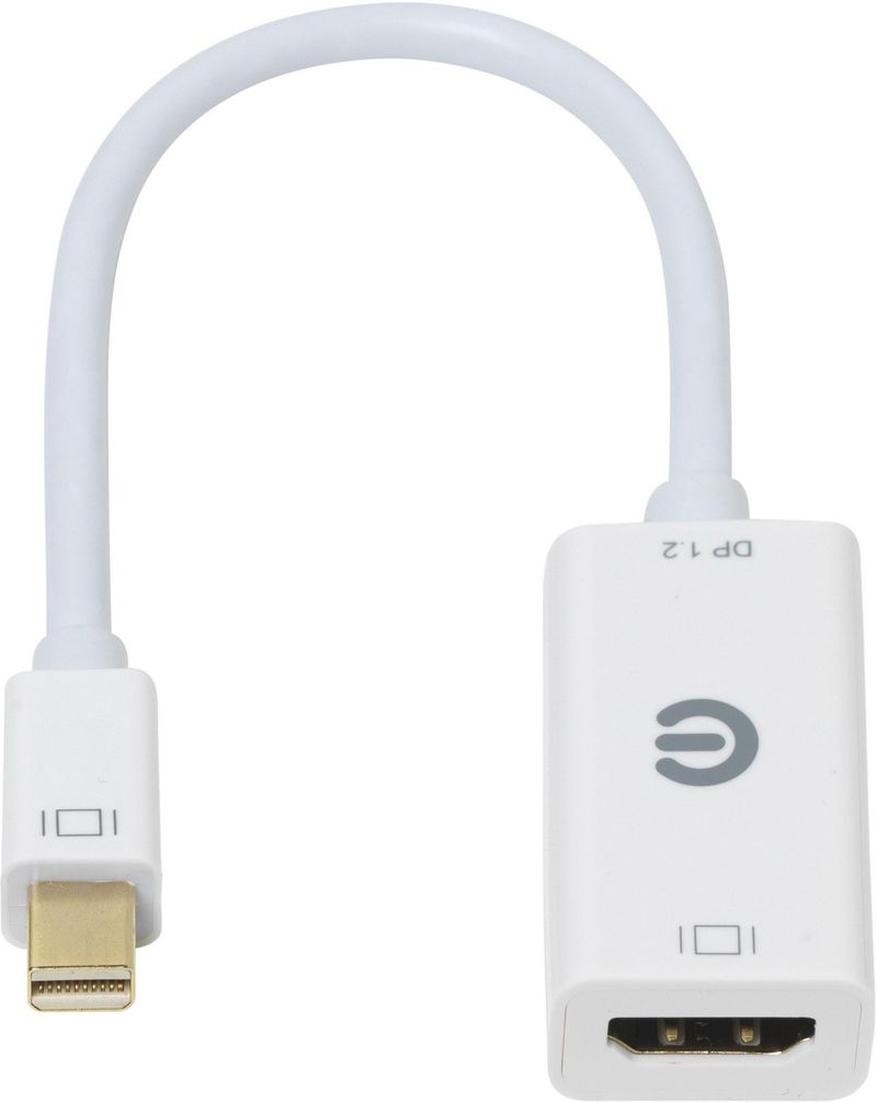 eSTUFF-ES607801-cavo-e-adattatore-video-015-m-Mini-DisplayPort-HDMI-tipo-A--Standard--Bianco--Mini-DP---HDMI-Adapter-0