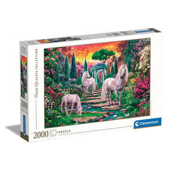 Clementoni-Classical-garden-unicorns-Puzzle-2000-pz-Animali