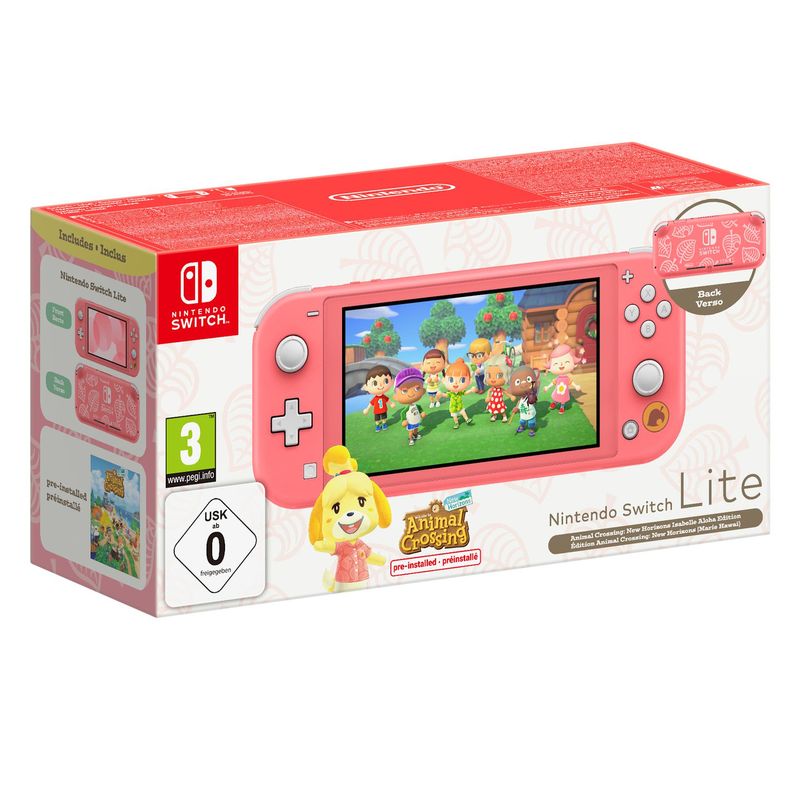 Nintendo-Switch-Lite-Animal-Crossing--New-Horizons-Isabelle-Aloha-Edition-console-da-gioco-portatile-14-cm--5.5-