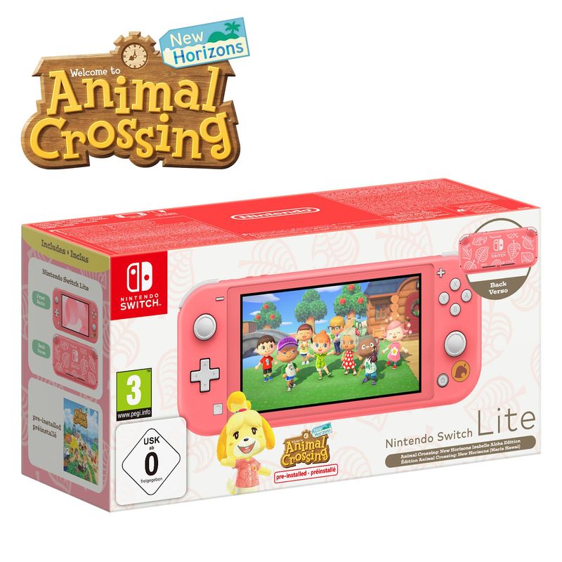 Nintendo-Switch-Lite-Animal-Crossing--New-Horizons-Isabelle-Aloha-Edition-console-da-gioco-portatile-14-cm--5.5-