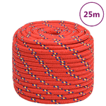 Corda Nautica Rossa 16 mm 25 m in Polipropilene