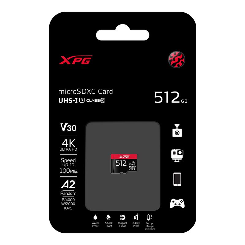 XPG-AUSDX512GUI3XPGA2-R-memoria-flash-512-GB-MicroSDXC-UHS-I-Classe-10